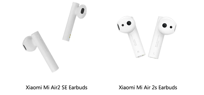 Sammenligning mellem Xiaomi Mi Air2S og Mi Air2 SE